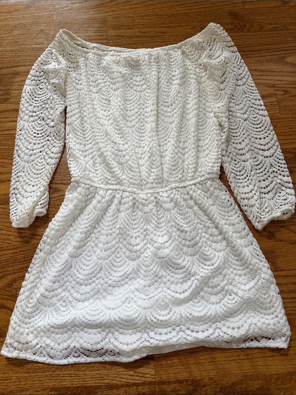 Women’s Lilly Pulitzer White Lace Off-Shoulder Romper